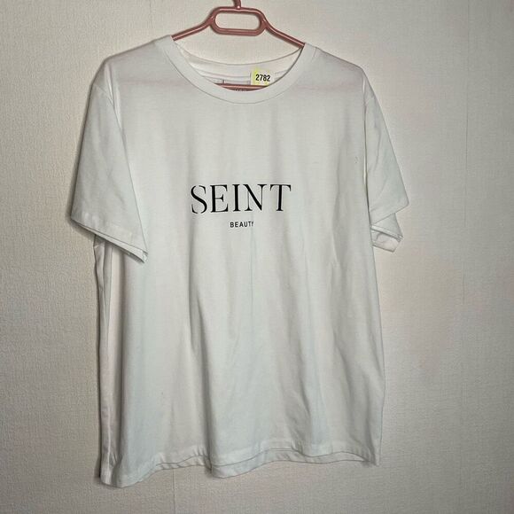 Seint Boyfriend Tee Women’s White size XL T-Shirt Ligtweith Soft Crew Neck - Picture 3 of 8